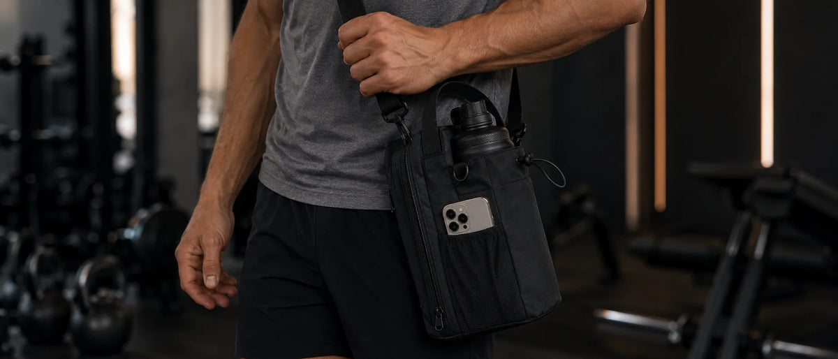 ATHREXX magnetic gym bag close-up details
