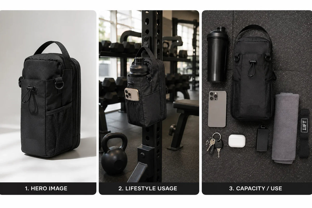 ATHREXX magnetic gym bag capacity and essentials